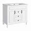 Meuble-lavabo 36 po avec lavabo supérieur, armoire à miroir, armoire de rangement avec 2 portes à fermeture douce et 2 tiroirs, meuble-lavabo simple-120330093-120330092