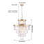Lustre en cristal de luxe moderne 23,6 pouces or