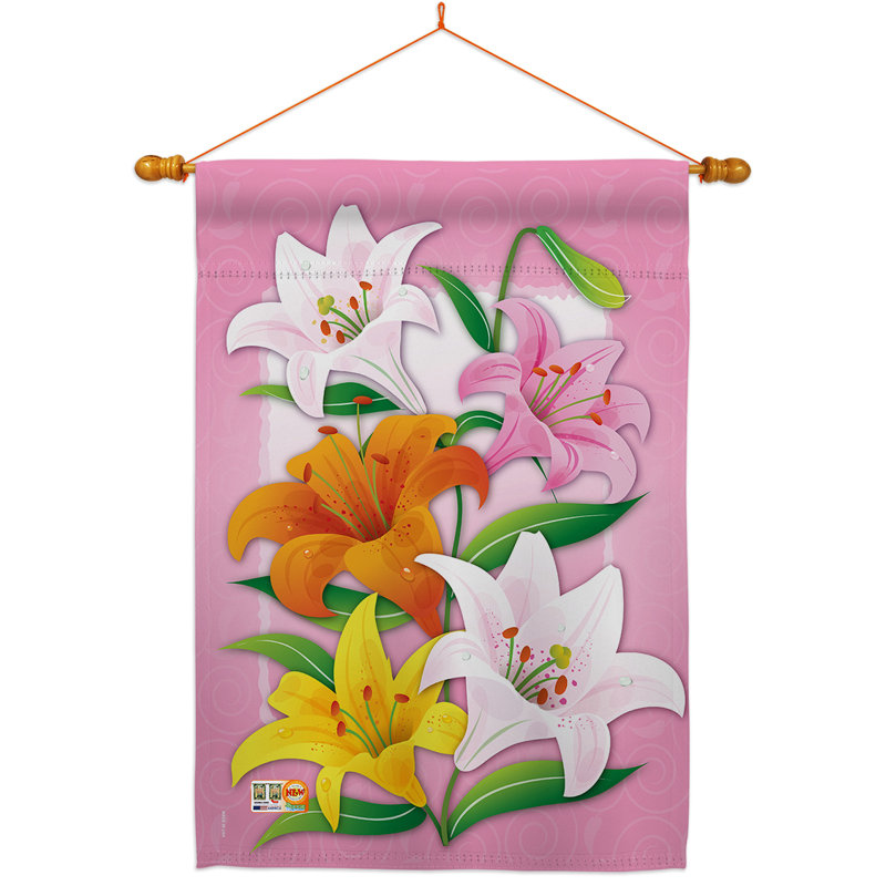 Double Sided 40'' H x 28'' W Polyester Flag Set