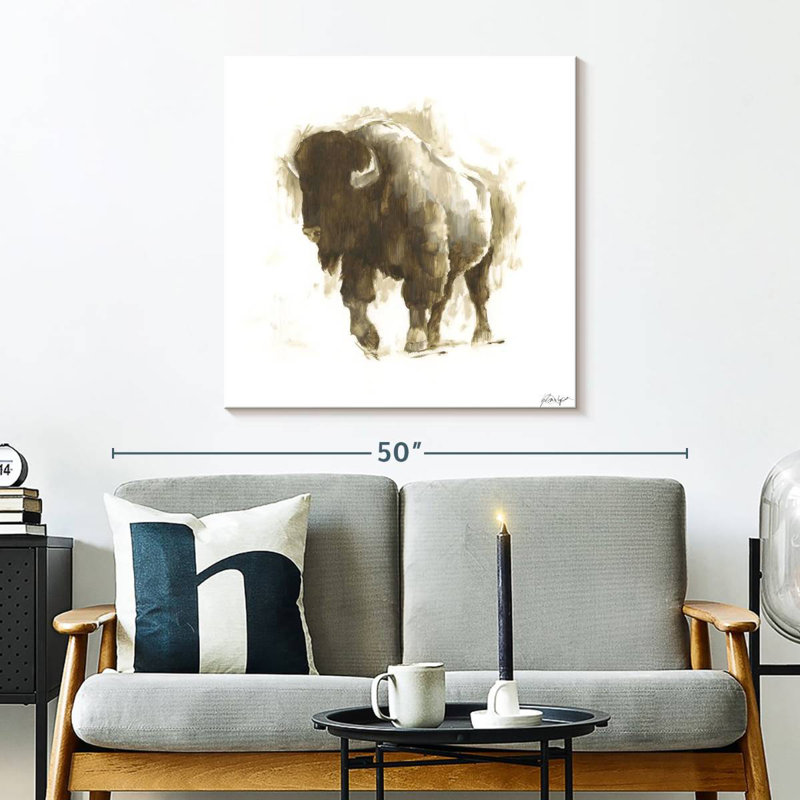 Bison rustique Brampt II, H 30 po x l 30 po