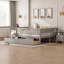 Lit de jour simple gris avec tiroirs de rangement - Structure en bois massif, conception peu encombrante-1490413832-1490810872