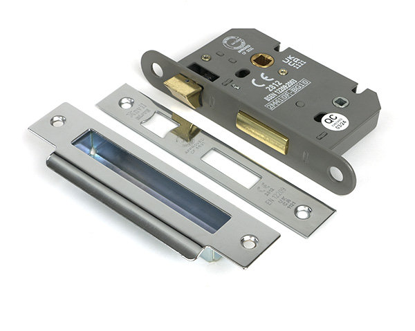 Heavy Duty Bathroom Lock, Polished Chrome