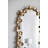 Full Length Arched Wall Mirror With Golden Leaf Accents