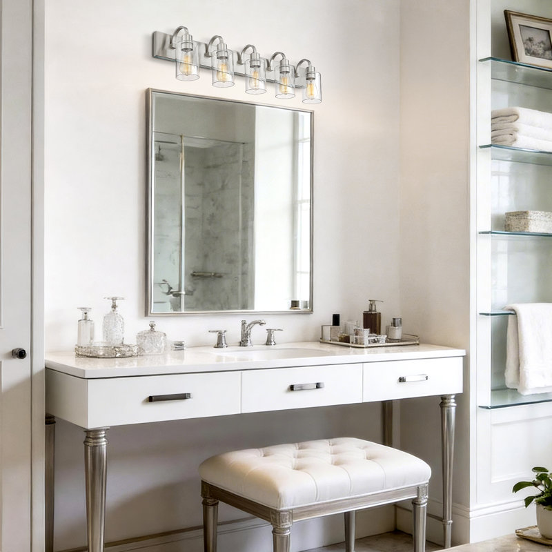 5 - Light Dimmable Vanity Light, Brushed Nickel