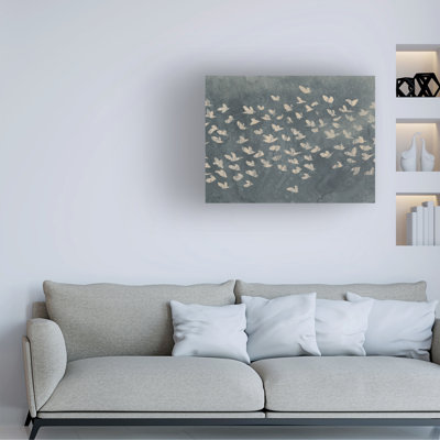 Art mural sur toile tendue - "Watangle Flock I" de June Erica Vess pour décoration de salon, de chambre à coucher ou de bureau - 24 x 32