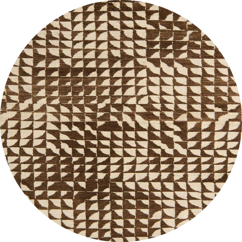 Tapis abstrait moderne 5386, Rond 7 pi