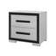 26,3 po Commode noir profond avec 2 tiroirs spacieux pour le rangement - bois massif + 29,75 po de large et spacieux