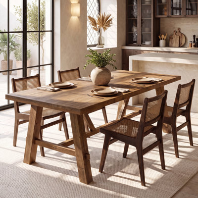 70.87-inch Long Solid Wood Dining Table For Kitchen, Dining Room, Apartment