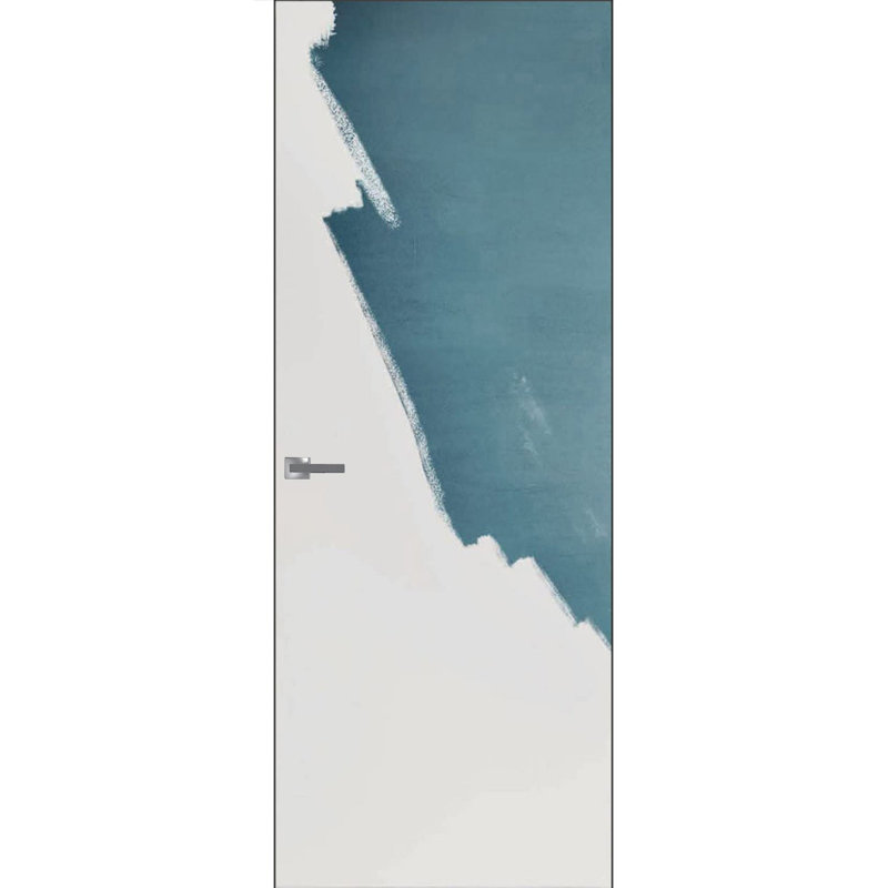 Porte standard en bois et bois massif apprêté, Blanc / noir, Droite, 24 po x 84 po
