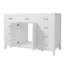 Meuble-lavabo 47 po sans lavabo, armoire seulement, 2 portes et 8 tiroirs, système de fermeture en douceur, conception classique-134435833
