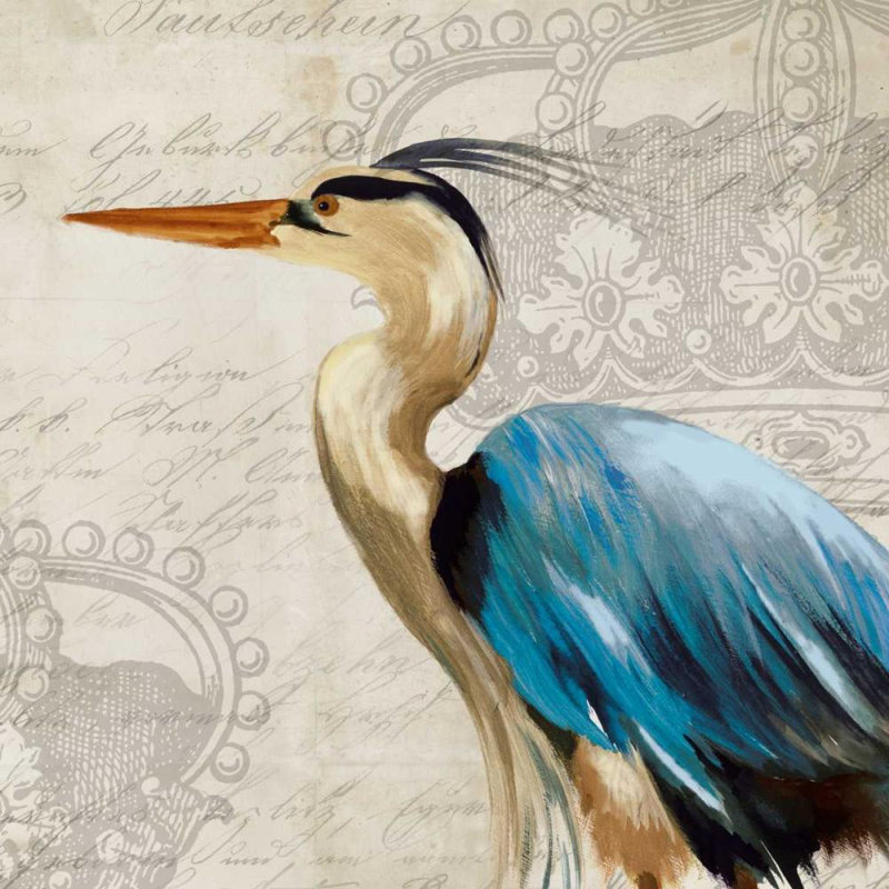 Art sur toile Alcott Hill® Wilson, Aimee, titre: Heron II, H 36 po x l 36 po