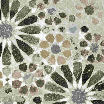 " Alhambra Tile II Neutral " Painting Print