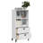 Bookcase Standing Storage Bookshelf Display Rack Office Solid Wood Pine
