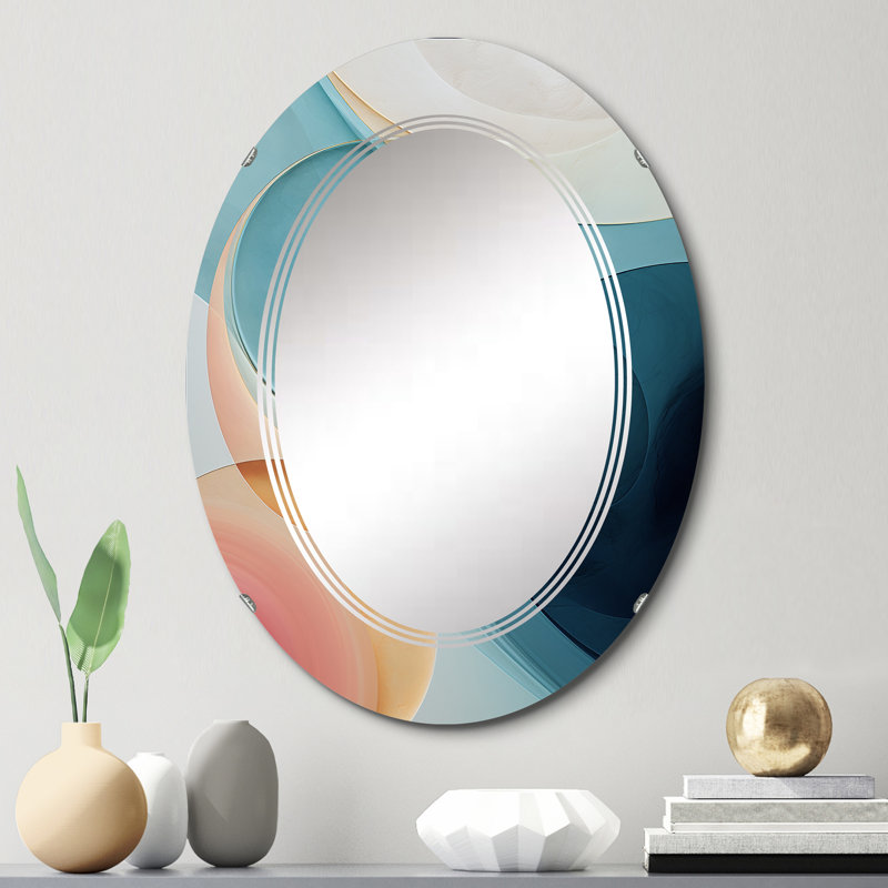Haldir - Miroir mural moderne ovale, 30 po x 20 po