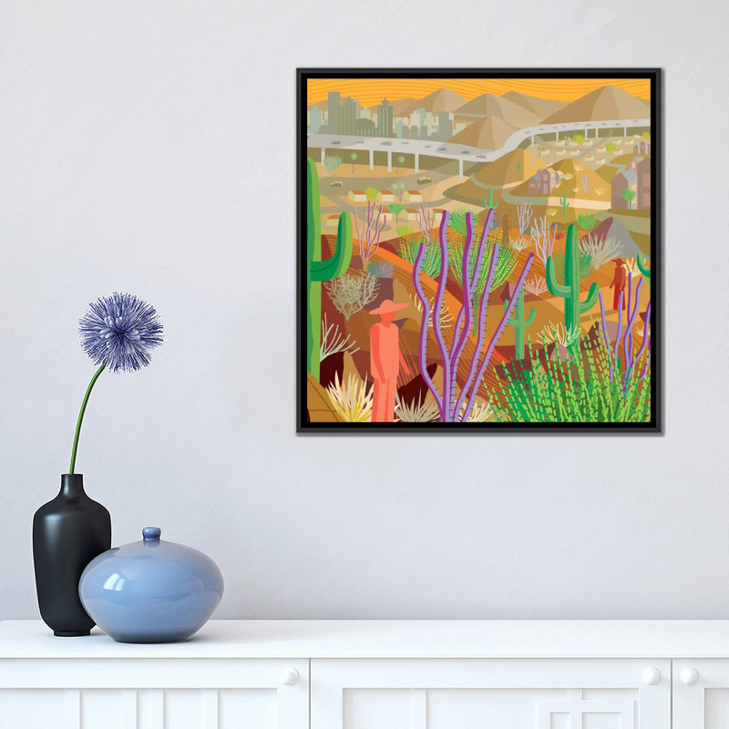 «Desert City Phoenix» par Charles Harker - Estampe numérique sur toile tendue avec châssis, H 18 po x l 18 po x P 1,5 po