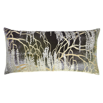 Willow Metallic Mini Rectangular Velvet Pillow Cover & Insert