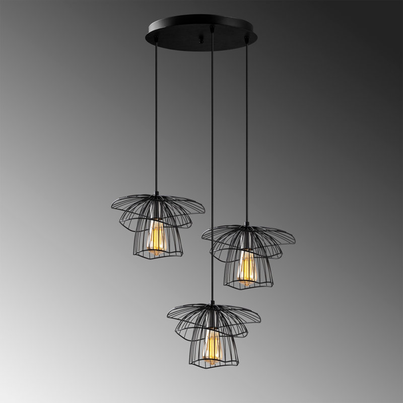 3 - Light Black Cluster Pendant