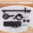 2-Function Tub Faucet Set With 3-Mode Handheld Shower, Matte Black, CUPC Certified Ceramic Valve, Waterfall Spout, Height Adjustable Slide Bar, 1.5M Hose-125033860