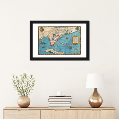 "Cartes antiques de la Floride et de Cuba" par Jacques Le Moyne De Morgues, impression sur toile