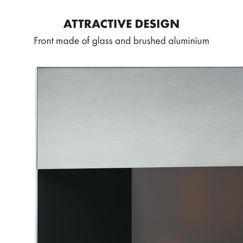 Basel Klarstein 91cm W Silver Electric Fireplace Insert with 2 BTU