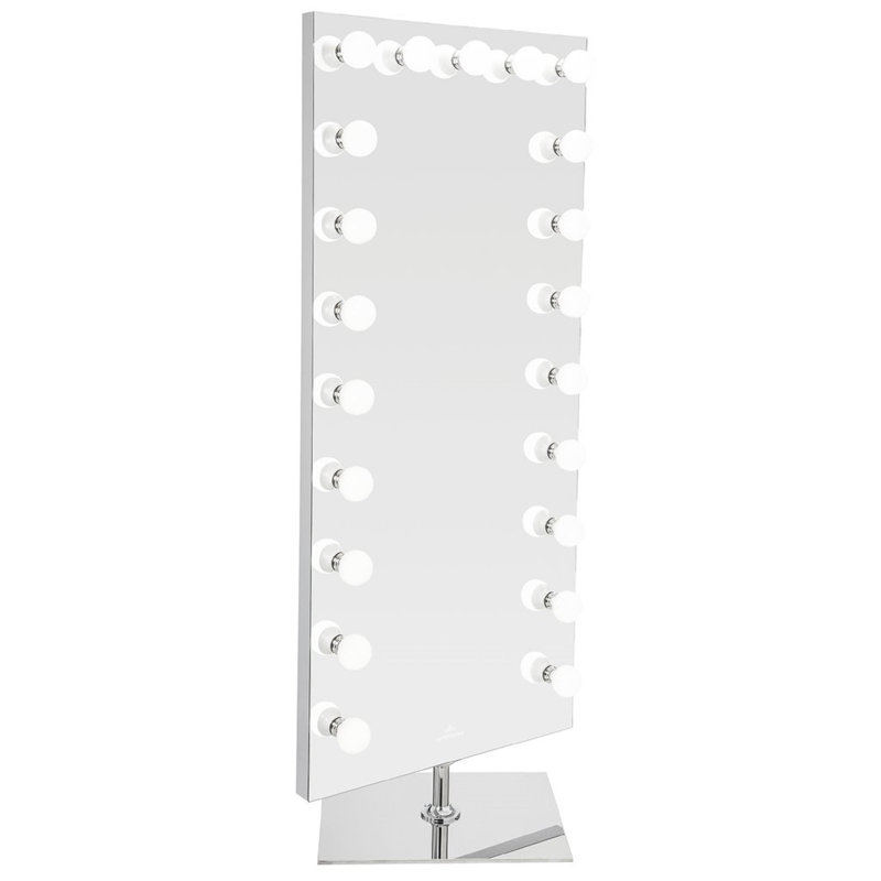 Hollywood Full Length Vanity Mirror Lighted Standing Makeup Mirror with 21 LED Bulbs