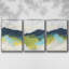 «Mountains In The Mist I», ensemble de 3 toiles encadrées-97709100-97709094