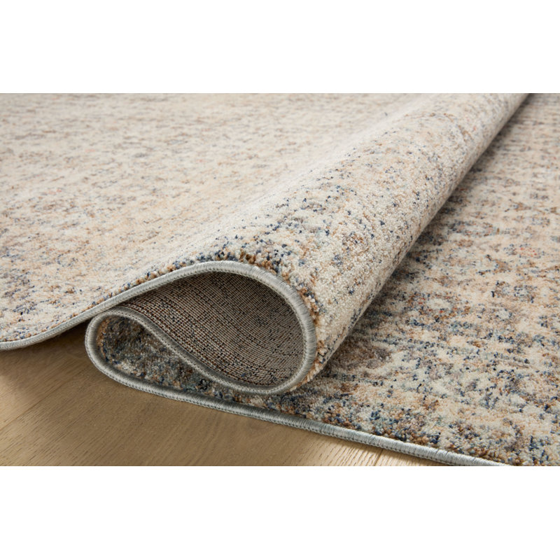 Angela Rose x Loloi Blake Beige / Denim Area Rug, Runner 2'7" x 8'