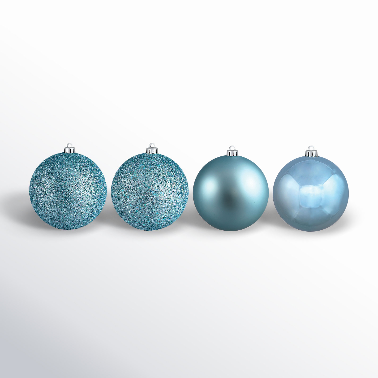 The Holiday Aisle® 4" Bauble, Baby Blue