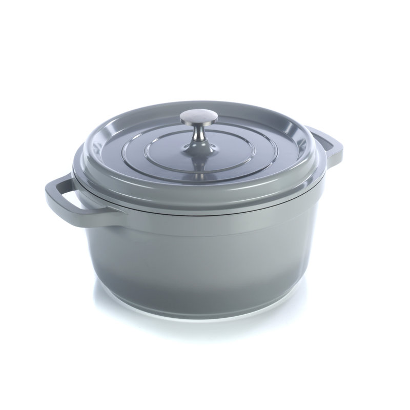 IMPULSE! Sienne 7 pte Cocotte en aluminium antiadhésive, Gris
