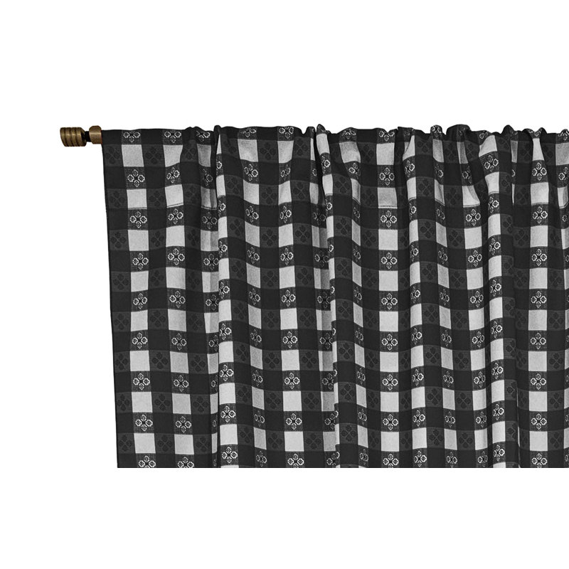 Rideau de fenêtre Popeline, L 58 po x L 48 po, Noir