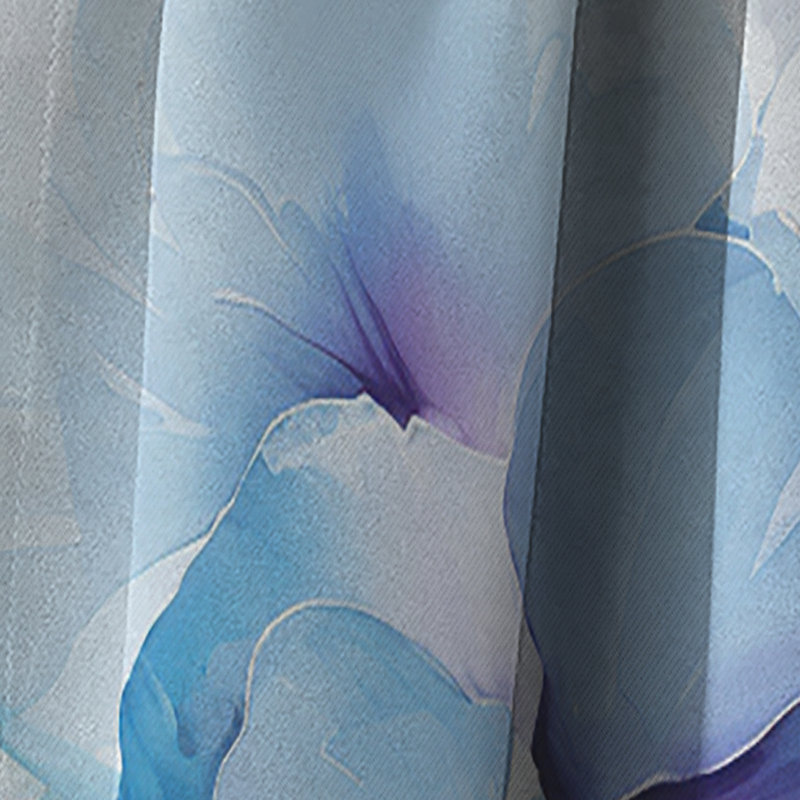 Camanche - Pansies Floral Blackout Curtain - 1 Panels, L 52 po x L 108 po