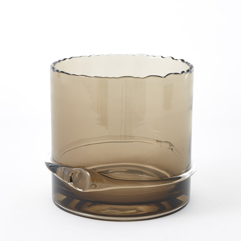 Intaglio Hurricane Candle Holder, Topaz