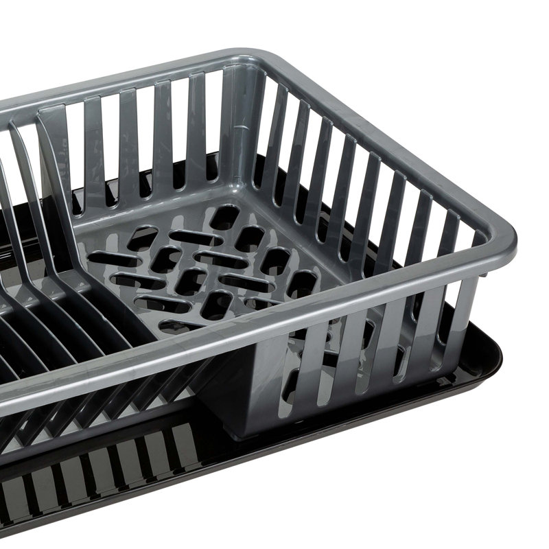 Plastic In Sink Dish Rack, Silver