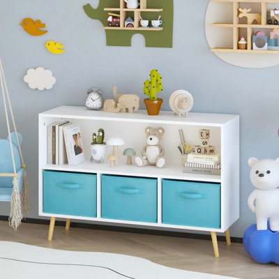 Bibliothèque de rangement pour jouets H 23,62 "x l 35,43" Hibo
