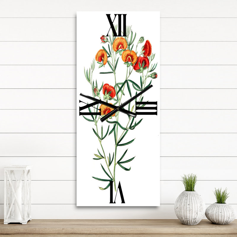 Horloge murale rétro American Flora, Grand