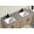 Venice 55'' Double Bathroom Vanity with Quartz Top