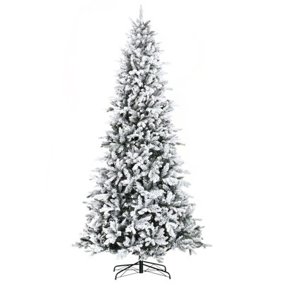 Kaisen Green/White Realistic Pine Flocked Christmas Tree