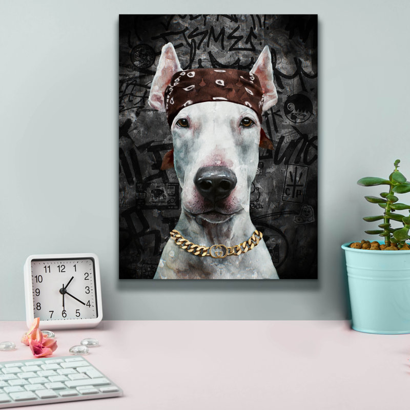 Art mural sur toile Trinx «Dog In Bandana» par Svetlana Aleynikova, H 16 po x l 12 po