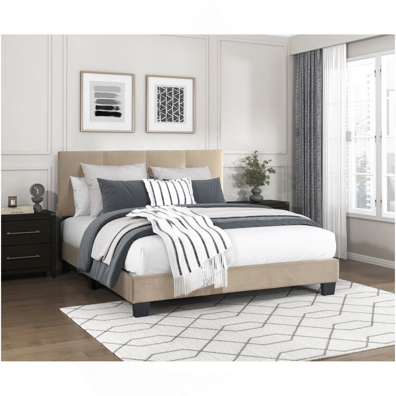 Mobilier de chambre à coucher 1pc, Marron clair, Lit double