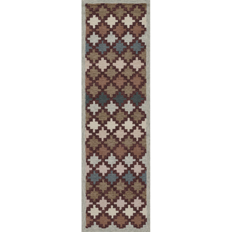 Abbott Hand Tufted Wool Geometric Rug, Runner 2'3" x 8'