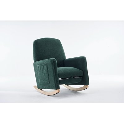 Chaise berçante en coton et lin