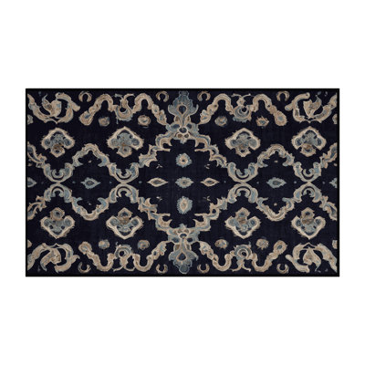 Tapis gris lavable à la machine