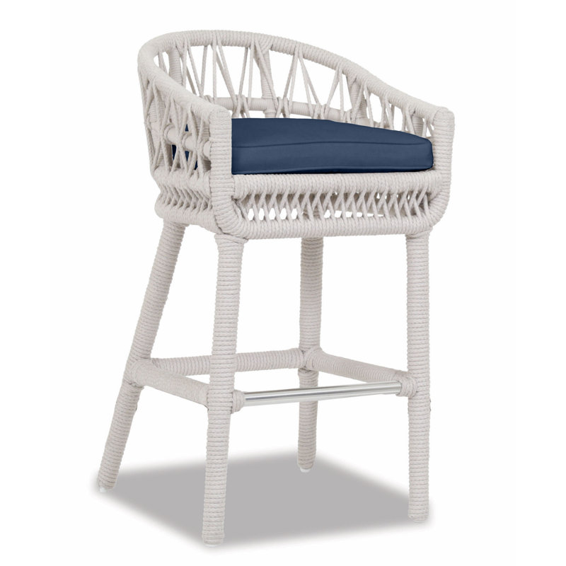 Dana Outdoor Bar Stool, Echo Midnight Sunbrella®