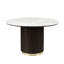 Plateau de table en marbre et finition espresso Clayten