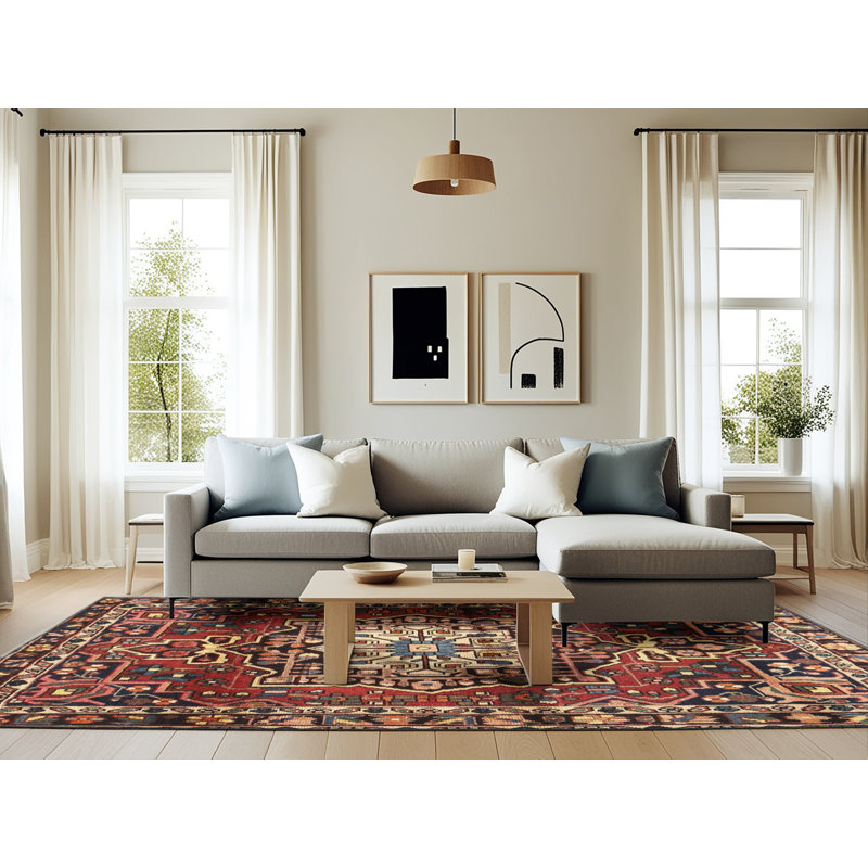 Oriental Indoor Rug, Rectangle 6' x 9'