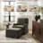 Upholstered Skirted Swivel Accent Chair with Storage Ottoman (Set of 2)-735102244-735102299-735102290