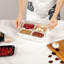 Contenant de rangement Doffin avec 4 compartiments, plastique sans BPA, plateau de service divisé avec couvercle