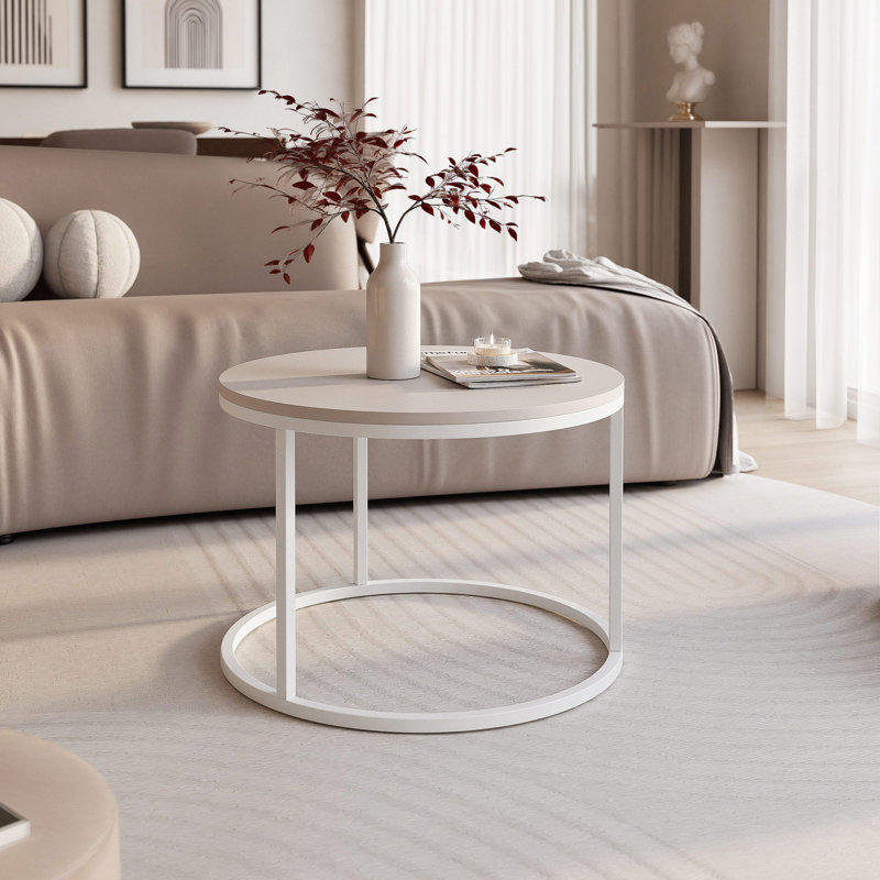 Coffee Table with Storage, White, Cashmere, 42 cm H x 60 cm L x 60 cm W