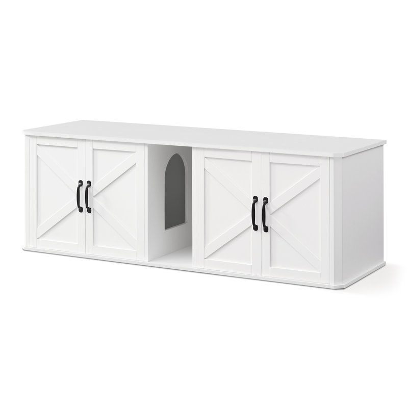 Cat Litter TV Stand, Cloud White
