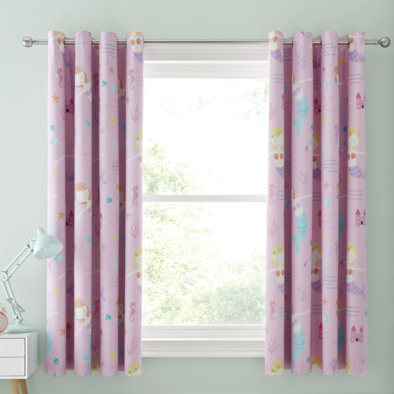Lets Be Mermaids Eyelet Blackout Curtains